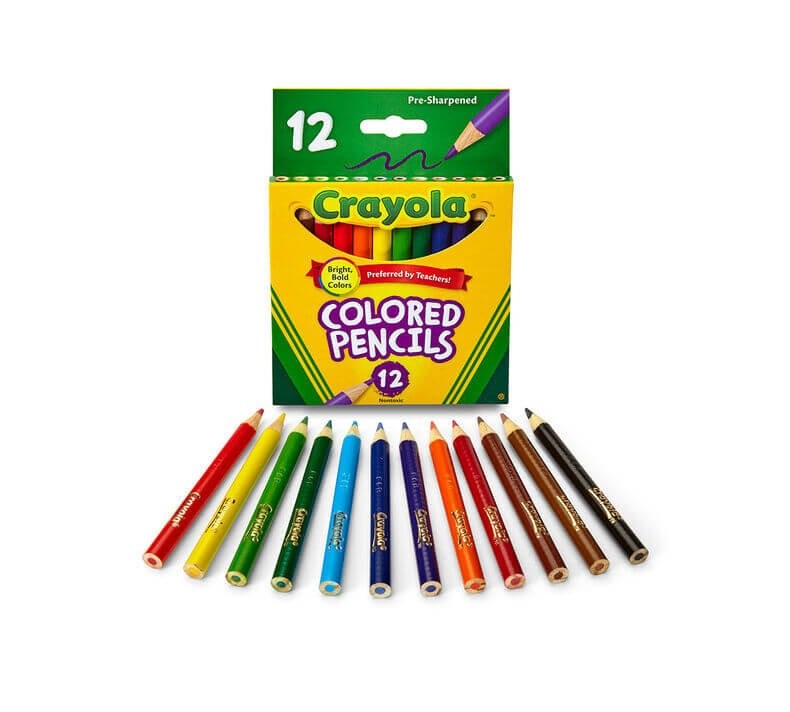 Crayola Colour Pencil Half Size 12colors – The School Box