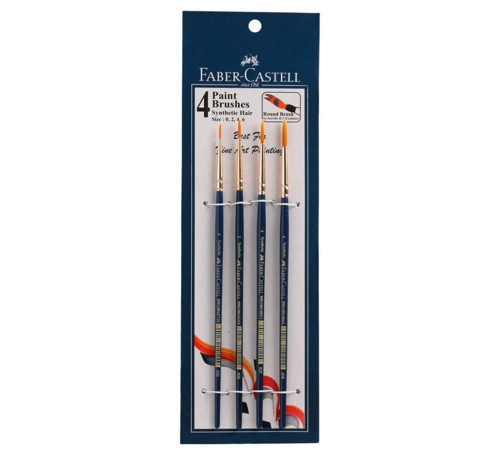 Faber Castell Brush Hair Round set 4pcs The School Box