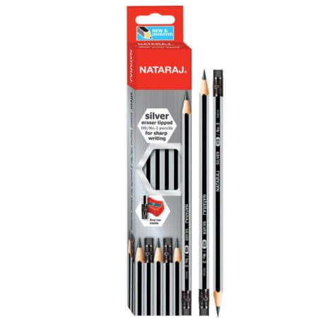 Nataraj Silver Pencil (HB) No 2 1Pieces – The School Box