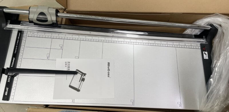 Calibrated Guillotine Cutter A2 with printed on paper sizes