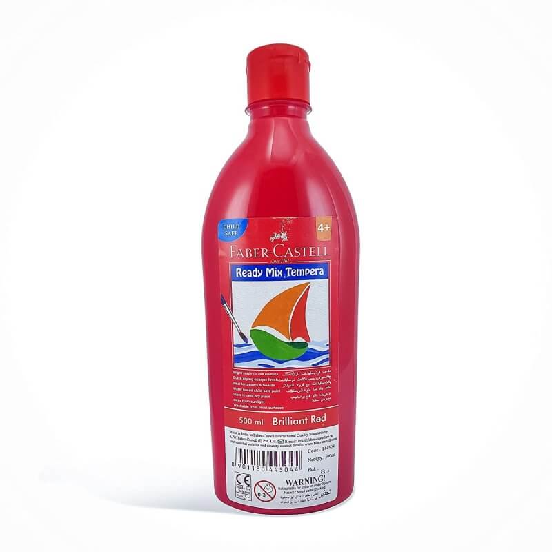 Ready Mix Tempera Paint 500ml Bright Red